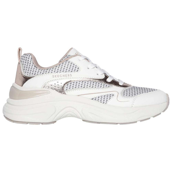 Skechers Two Tone Mesh Metallic Overlay